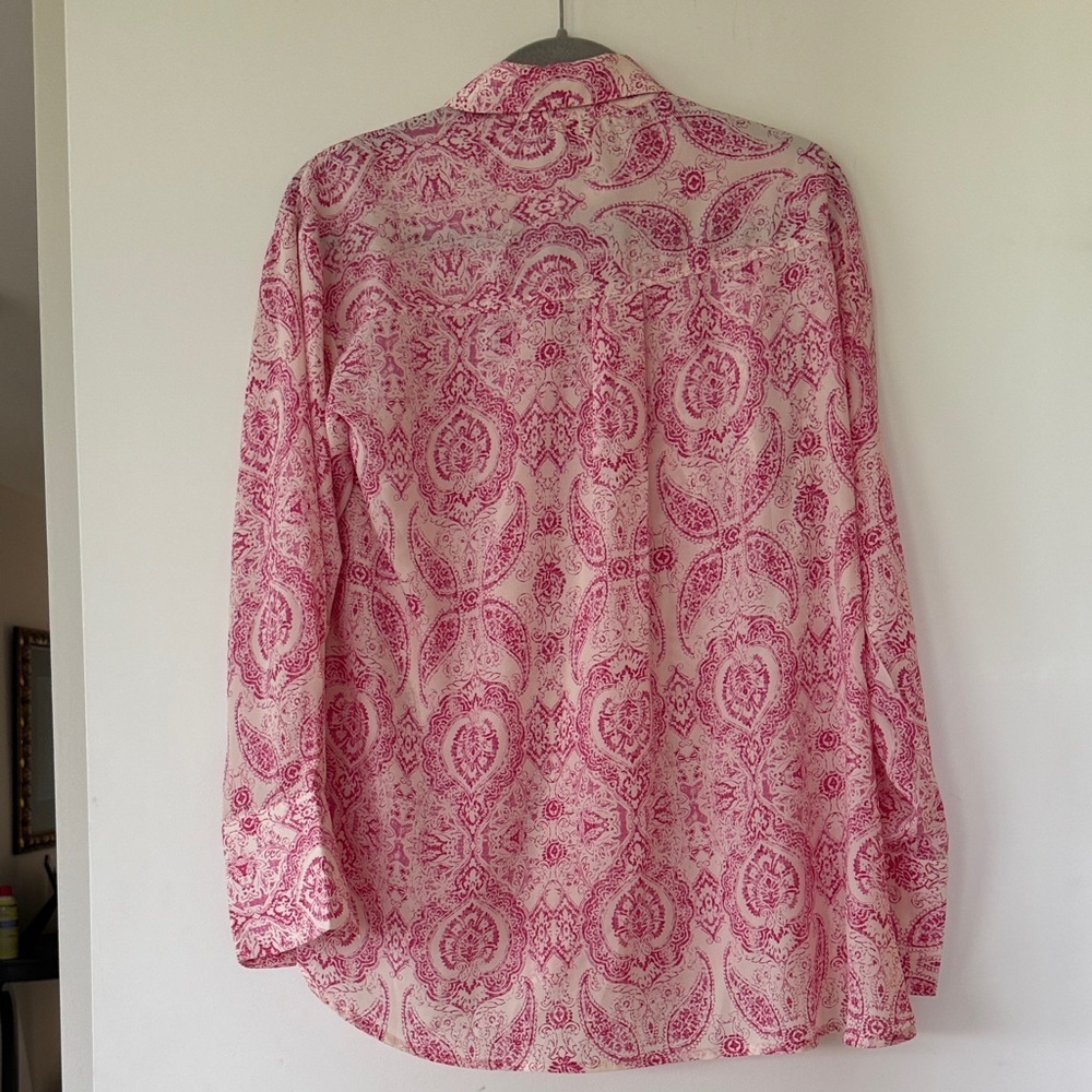 Entro Paisley Floral Button-Down Long Sleeve Boluse NWT small - Picture 11 of 11